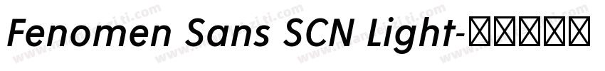 Fenomen Sans SCN Light字体转换